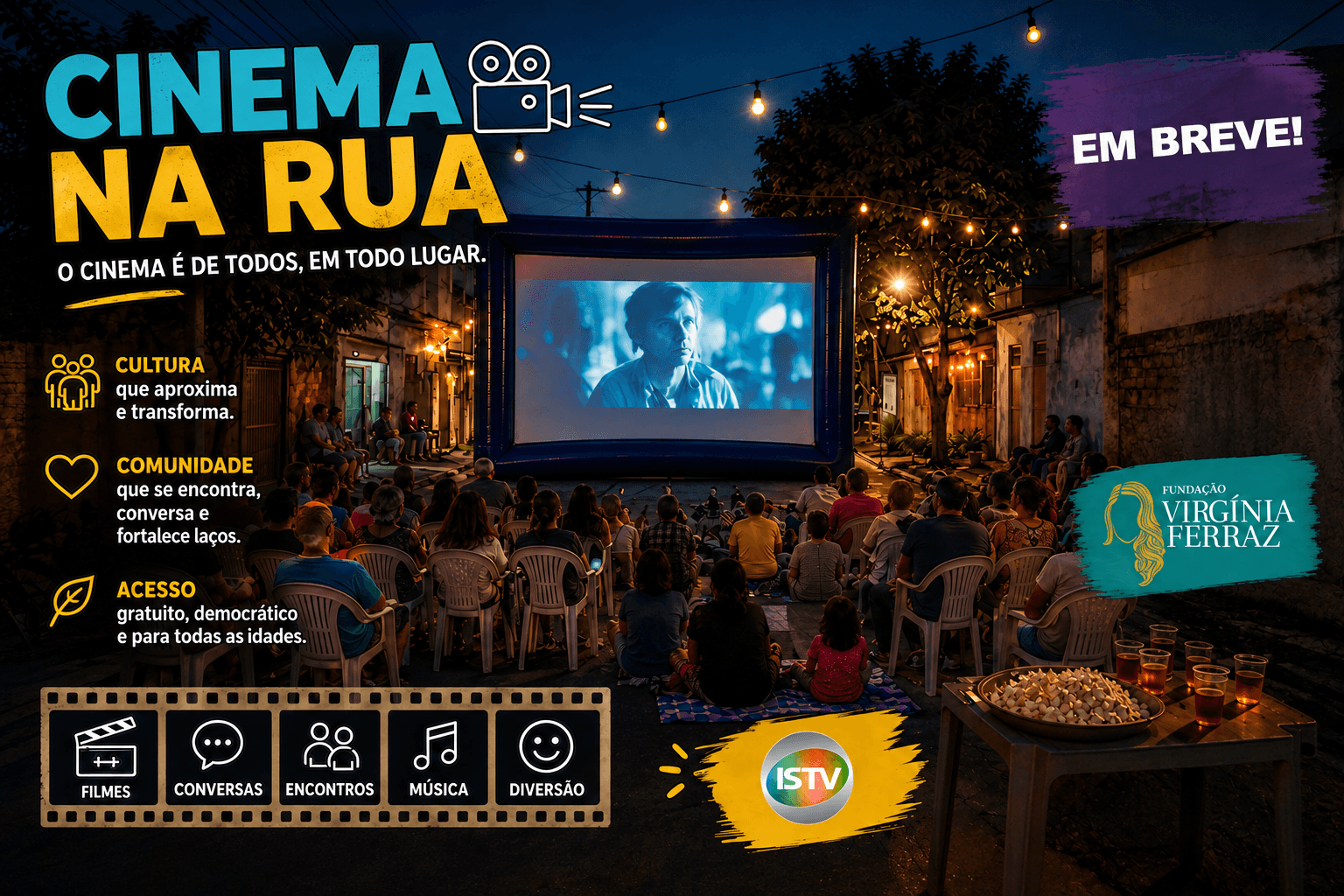 CINEMA NA RUA COM A ISTV